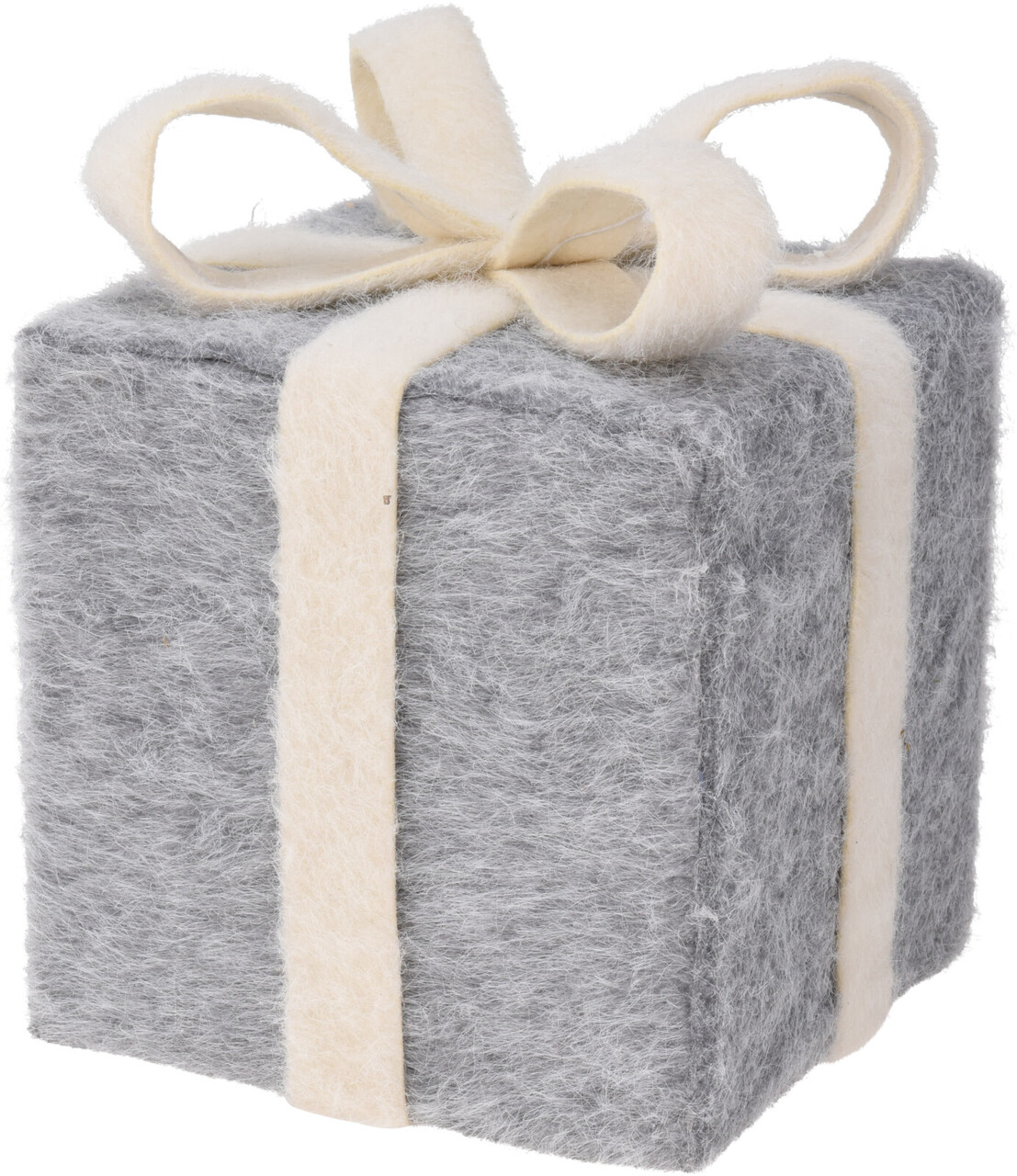 Decoratiune Giftbox v2, Excellent Houseware, 18x18x19 cm, polistiren, gri - imagine 3